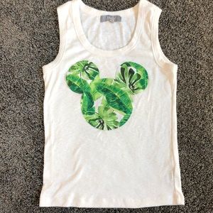 Mickey Mouse leaf or palm print tank. Size Small